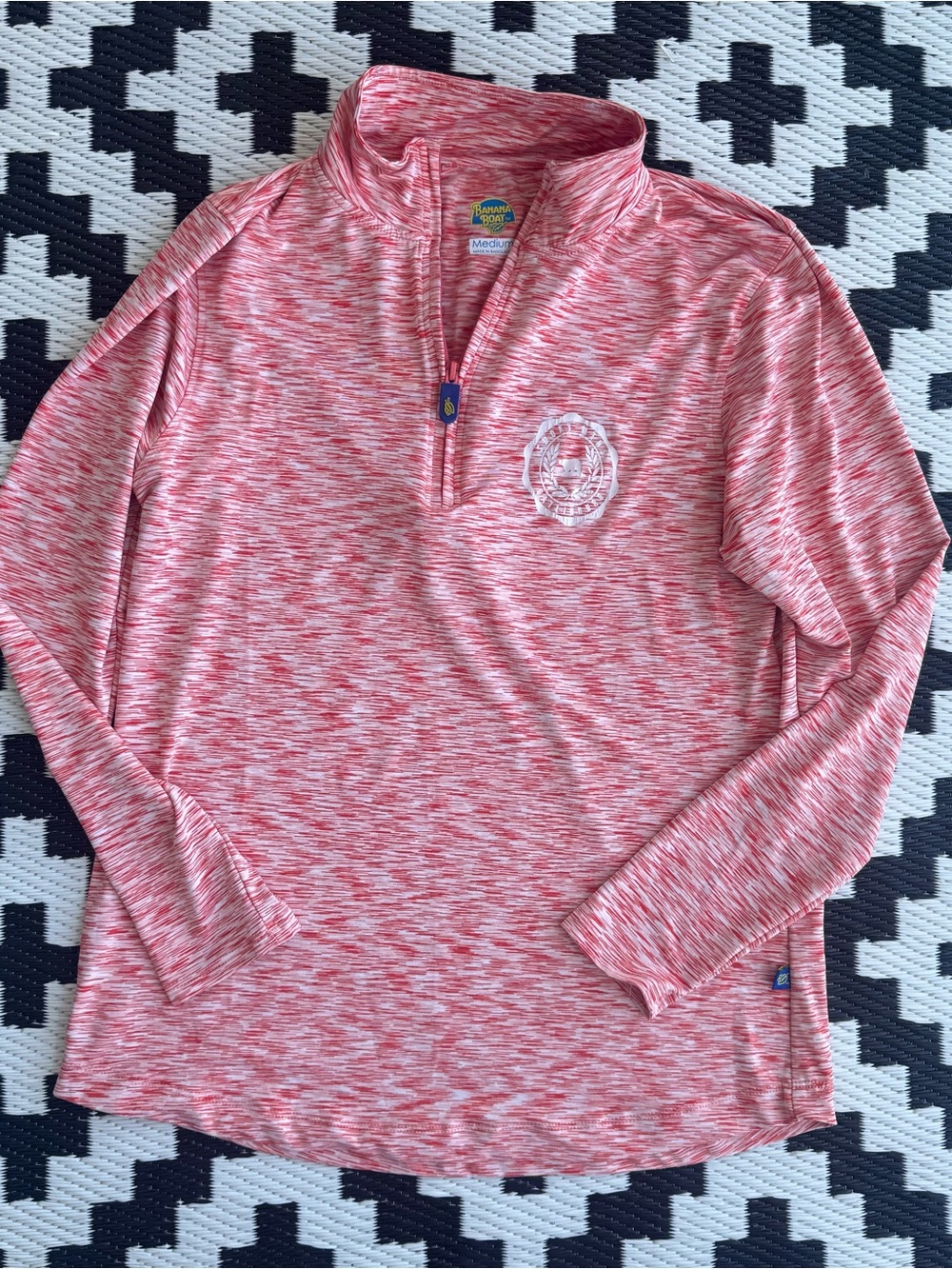 Banana Boat Long Sleeve 1/4 Zip Rash Guard - M